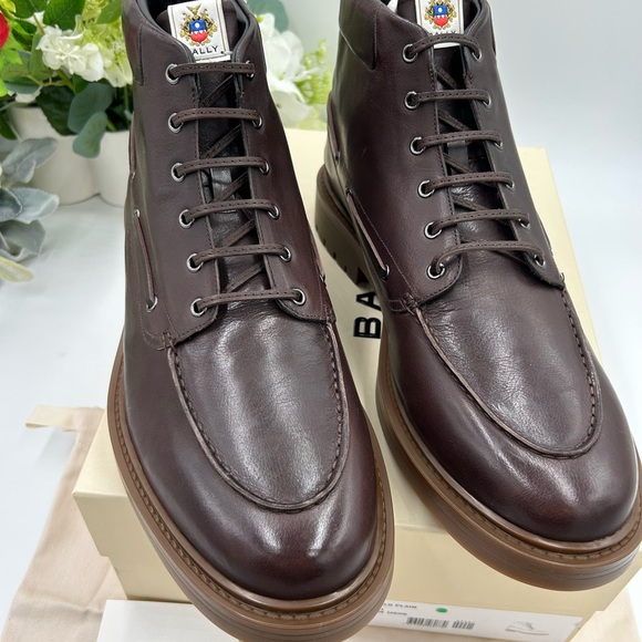 Men's BALLY PAPHOS leather ankle boots size 13 made in Italy